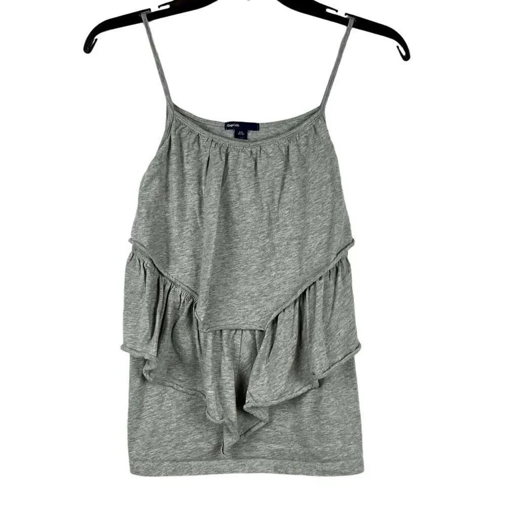 Gap Kids Gray Spaghetti Strap Layered Camisole Tank XXL (14-16)